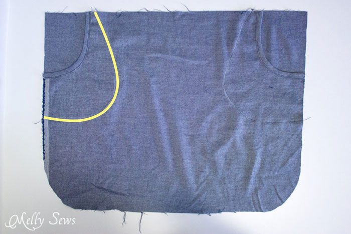 Step 3 - Chambray High Low Skirt Tutorial - Melly Sews