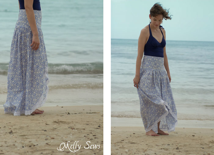 I love this! Boho Skirt Tutorial - Sew a Floaty Bohemian Skirt with this tutorial - Melly Sews