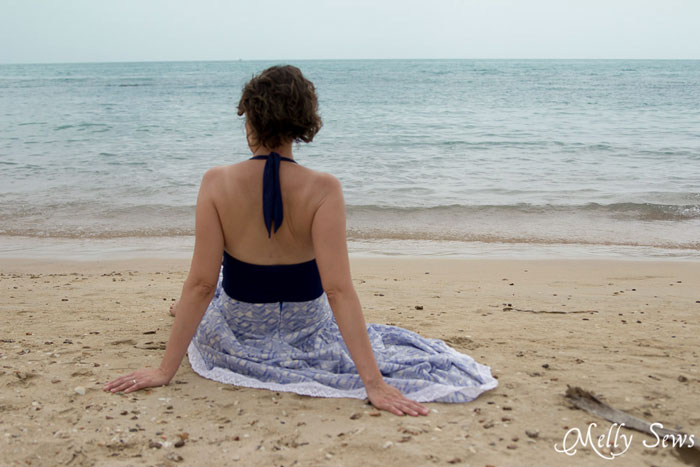Girl on a beach - so pretty -  Boho Skirt Tutorial - Sew a Floaty Bohemian Skirt with this tutorial - Melly Sews