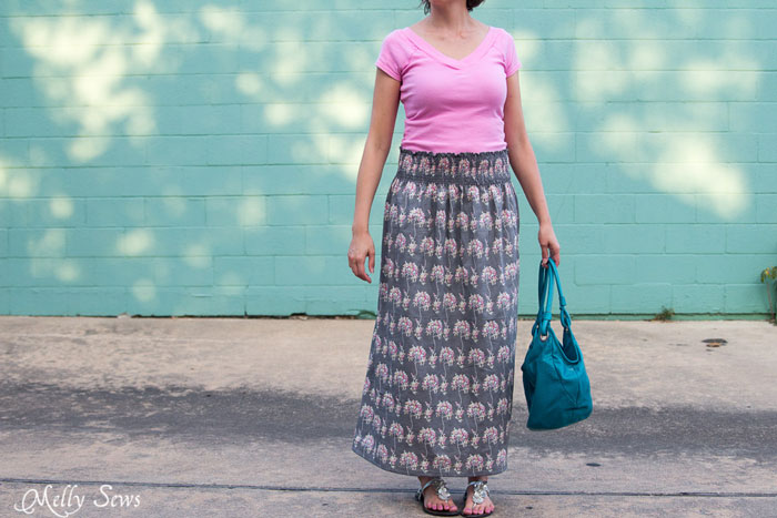Must make - Make a stretch waist skirt from woven fabric with elastic thread shirring - Melly Sews