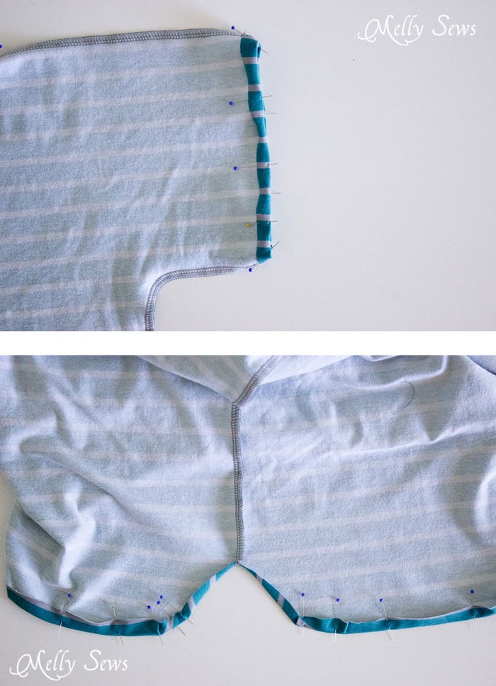 Step 3 - 20 Minute Tunic - Sew this top from any kind of knit fabric in about 20 minutes with this EASY how to sew a shirt tutorial from Melly Sews
