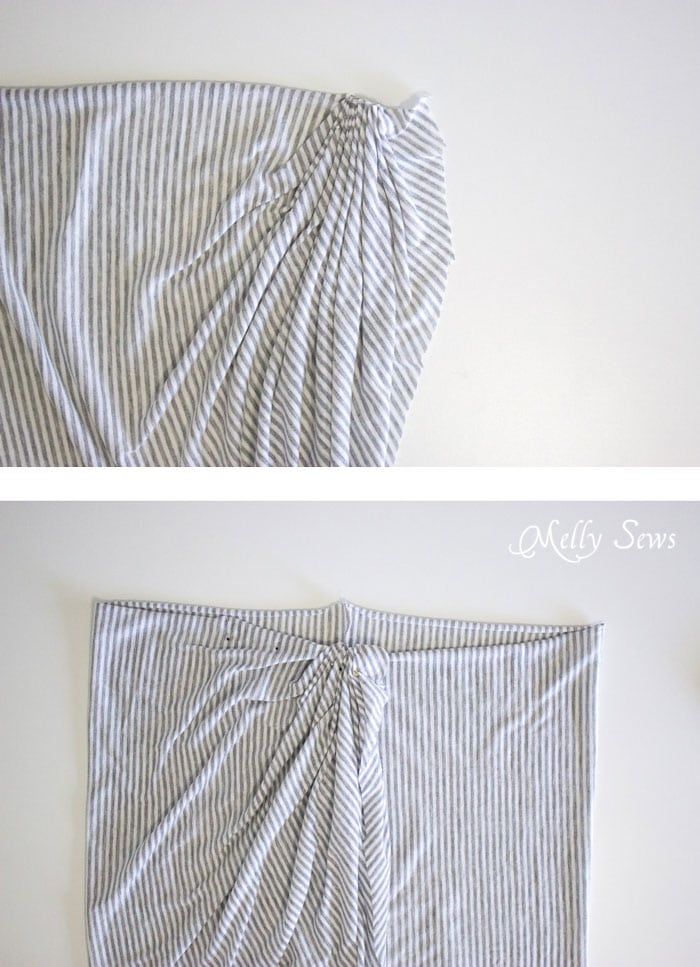 Step 1 - Draped Skirt Tutorial - make this wardrobe staple - it's actually easy! - Sewing tutorial from Melly Sews