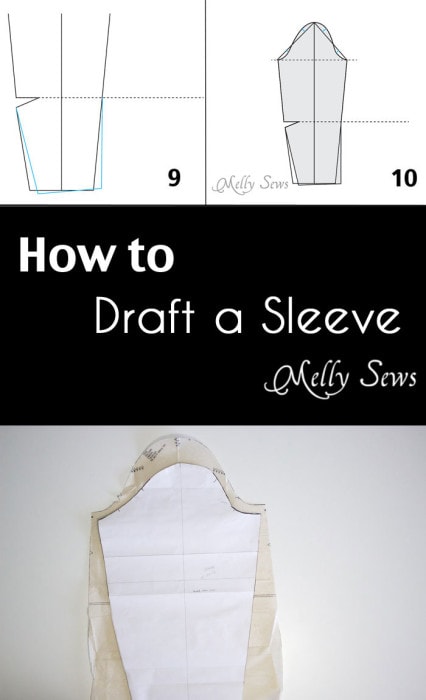So useful - How to draft a sleeve - Melly Sews - make a sleeve pattern
