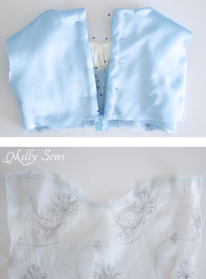 Step 8 - Sew a Princess Costume with a free pattern and tutorial from Melly Sews - could work for Princess Bride, Elsa, and other characters