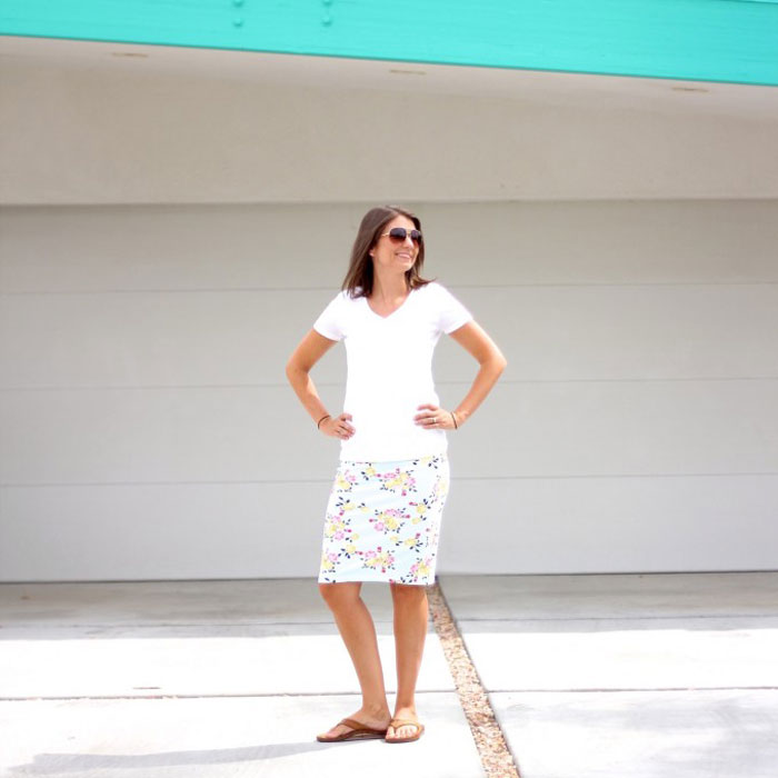 Pencil skirt by Made Everyday in Idle Wild Floral Multi