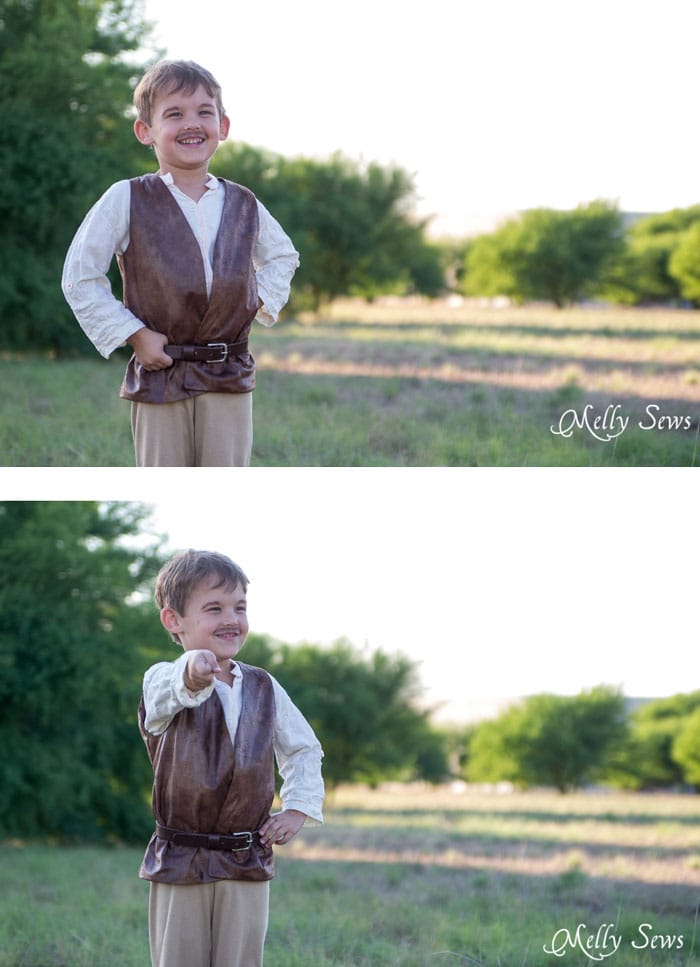 so cute - Make a prince costume with a free pattern - this could also be a pirate or even Inigo Montoya costume - Melly Sews