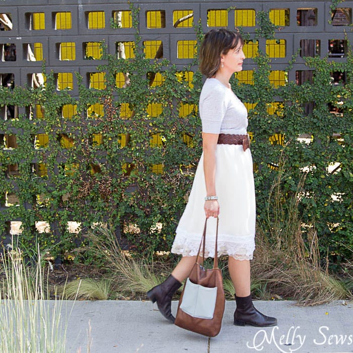 Love this Granny chic style! - Vintage Lace Skirt - sewn from Just for You book - Melly Sews