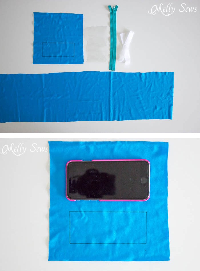 Step 1 - How to Sew a Running Belt with access for your touchscreen - running belt for smartphone - iPhone running belt - Melly Sews