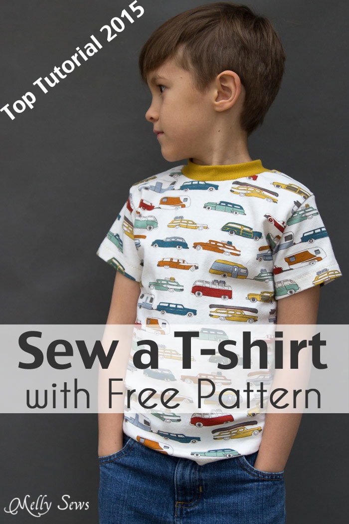 Top 2015 Tutorial - Sew t-shirt - Use this FREE pattern to sew a toddler size t-shirt - Melly Sews