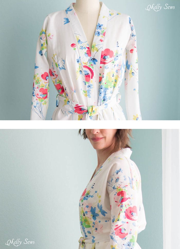 Love this! Sew a Robe from a Vintage Sheet - such a pretty project and dIY sewing tutorial - Melly Sews