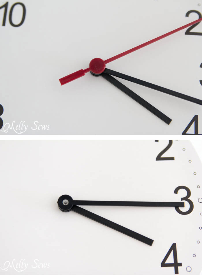 Step 2 - Make a Clock from an Embroidery Hoop - DIY Sewing Clock - Melly Sews