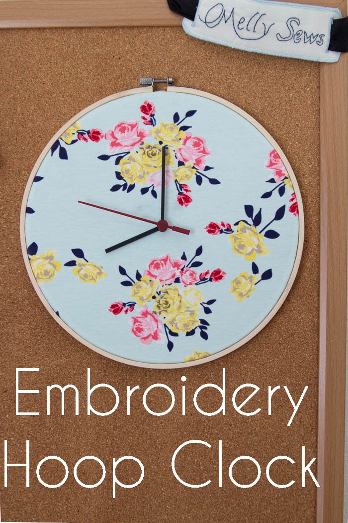 Make a Clock from an Embroidery Hoop - DIY Sewing Clock - Melly Sews