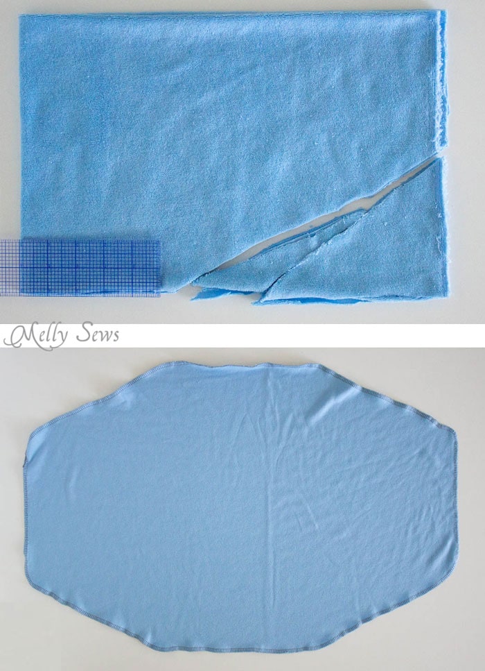 Step 1 - How to make and use a plopping towel for curly hair - curly hair care - Melly Sews