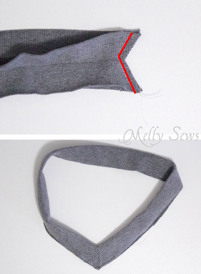 A V shaped neckband piece