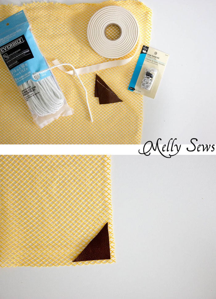 Supplies - Make a Drawstring Bag - Sew a Mesh Drawstring Bag for Sports Equipment or Laundry - Tutorial by Melly Sews