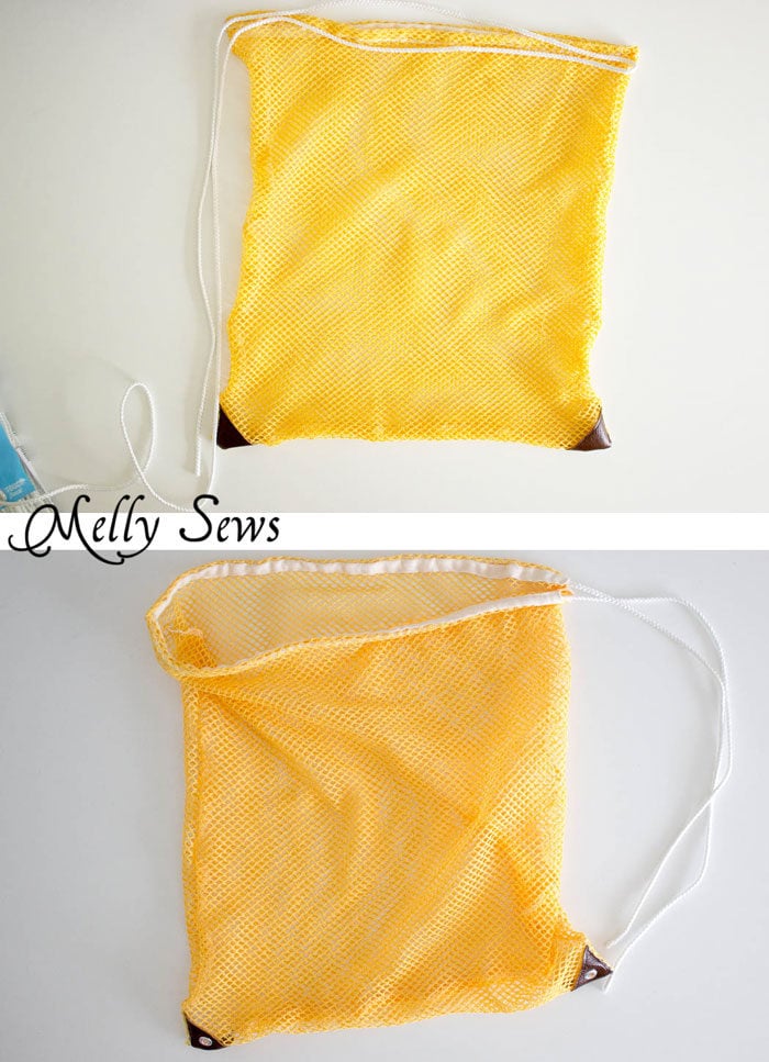 Step 3 - Make a Drawstring Bag - Sew a Mesh Drawstring Bag for Sports Equipment or Laundry - Tutorial by Melly Sews