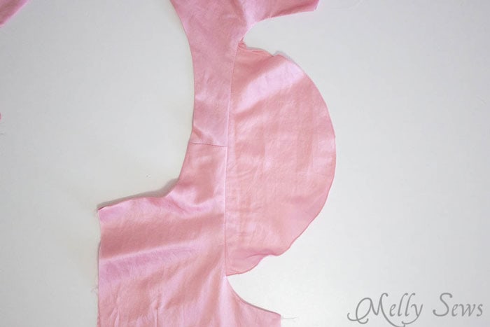 Step 3 - How to add a sleeve to a dress - it's simple to add a flutter sleeve with this DIY sewing tutorial by Melly Sews