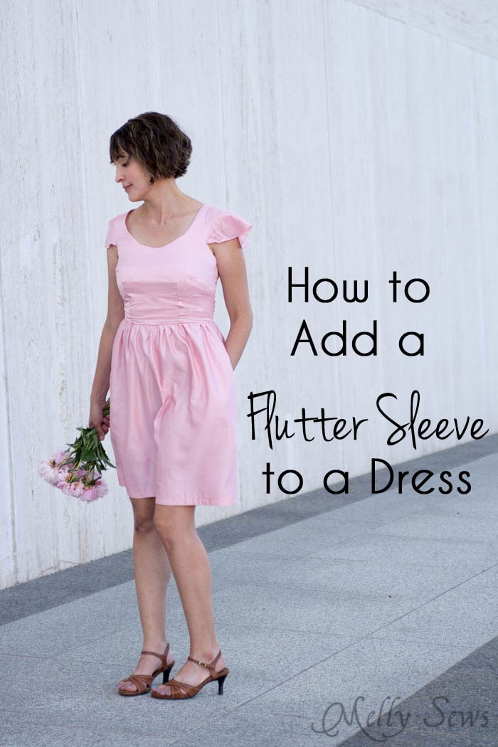 How to add a sleeve to a dress - it's simple to add a flutter sleeve with this DIY sewing tutorial by Melly Sews
