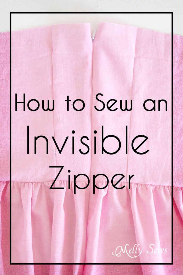 How to Sew an Invisible Zipper - You don't need a special invisible zipper foot! Step by Step tutorial by Melly Sews