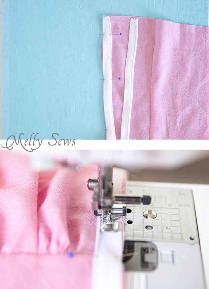 Step 2 - How to Sew an Invisible Zipper - You don't need a special invisible zipper foot! Step by Step tutorial by Melly Sews
