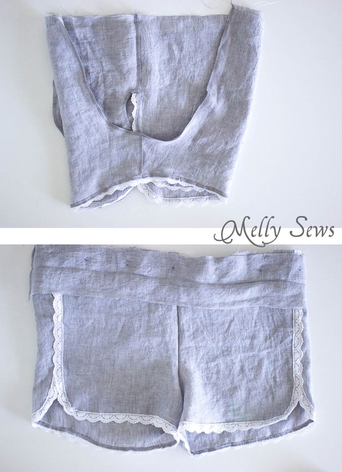 Step 5 - Sew these DIY shorts with a free pattern from Melly Sews