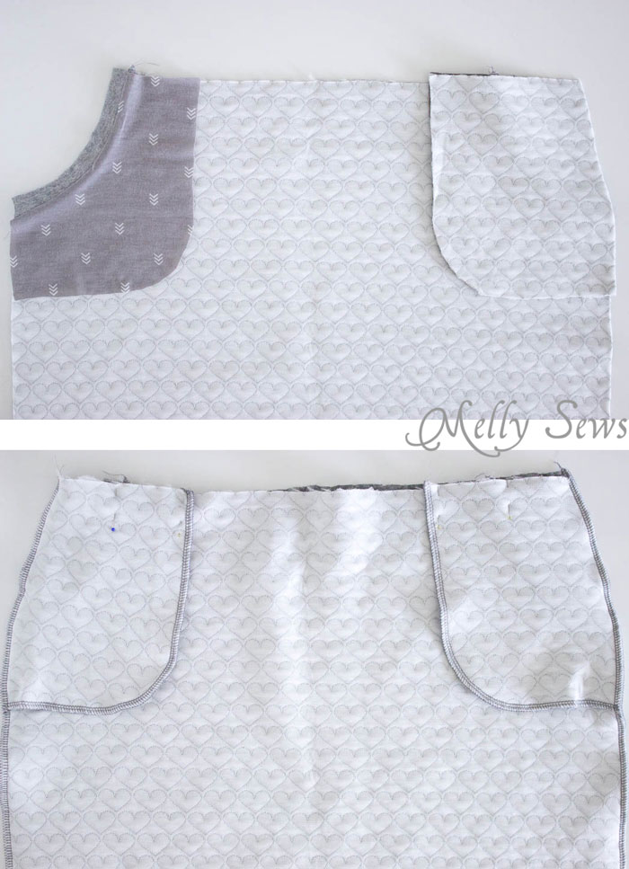 Step 4 - Pencil Skirt Tutorial - sew a simple pencil skirt with pockets with this easy DIY tutorial from Melly Sews 