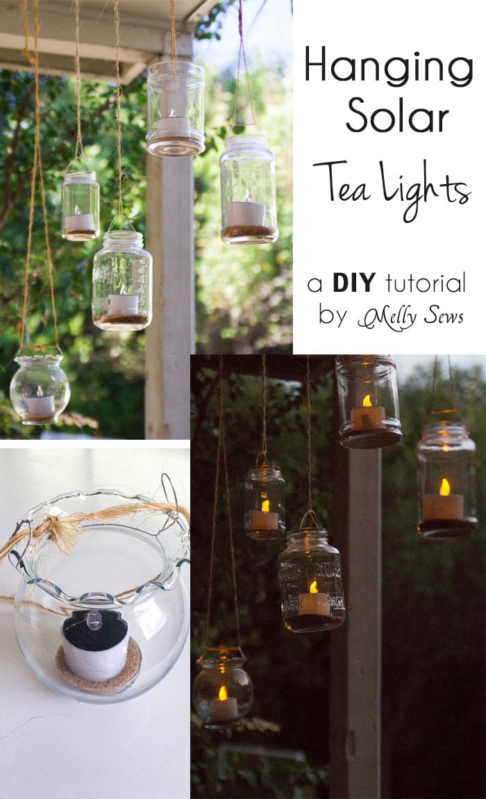 How to make Mason Jar Hanging Tea Lights - with environmentally friendly Solar Tea Lights 