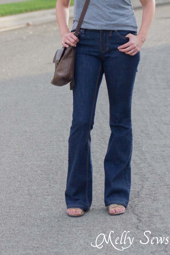 Front - Ginger Flares sewn by Melly Sews, pattern by Closet Case Files - Learn About Sewing Jeans