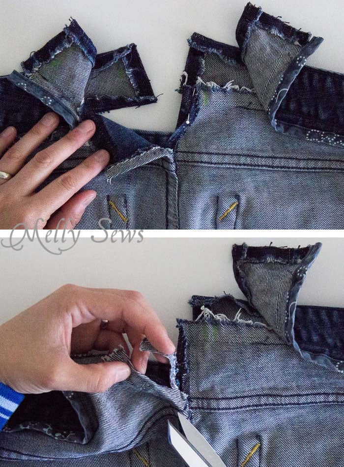 Step 5 - How to Fix Jeans Waistband Gap - Do it Right and This Alteration is Almost Invisible - Melly Sews