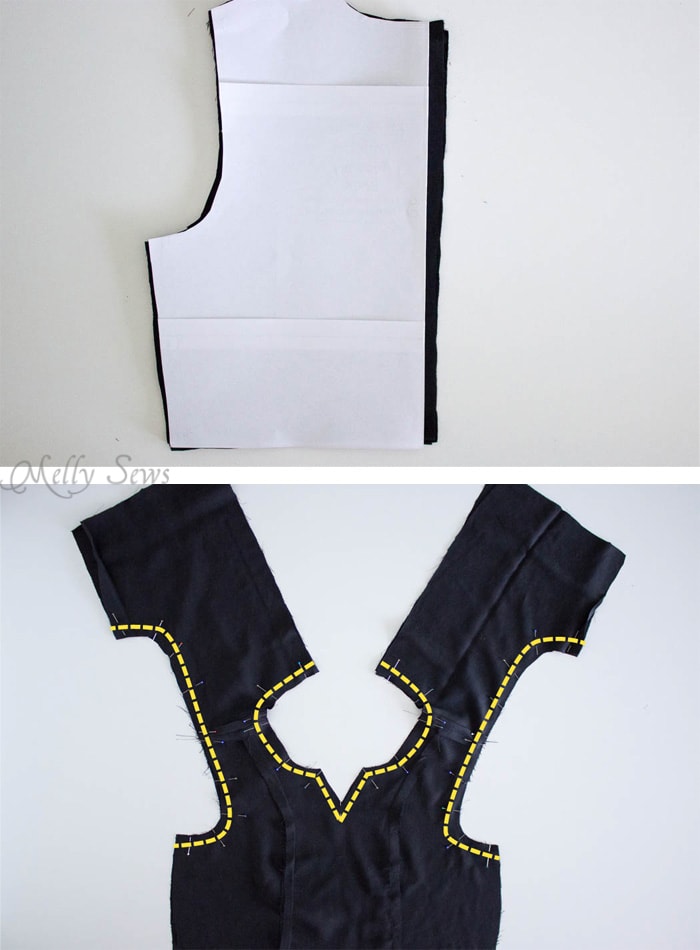 Step 1 - How to Make a Dress Sleeveless - With a Lined Bodice - Sewing Tutorial by Melly Sews 