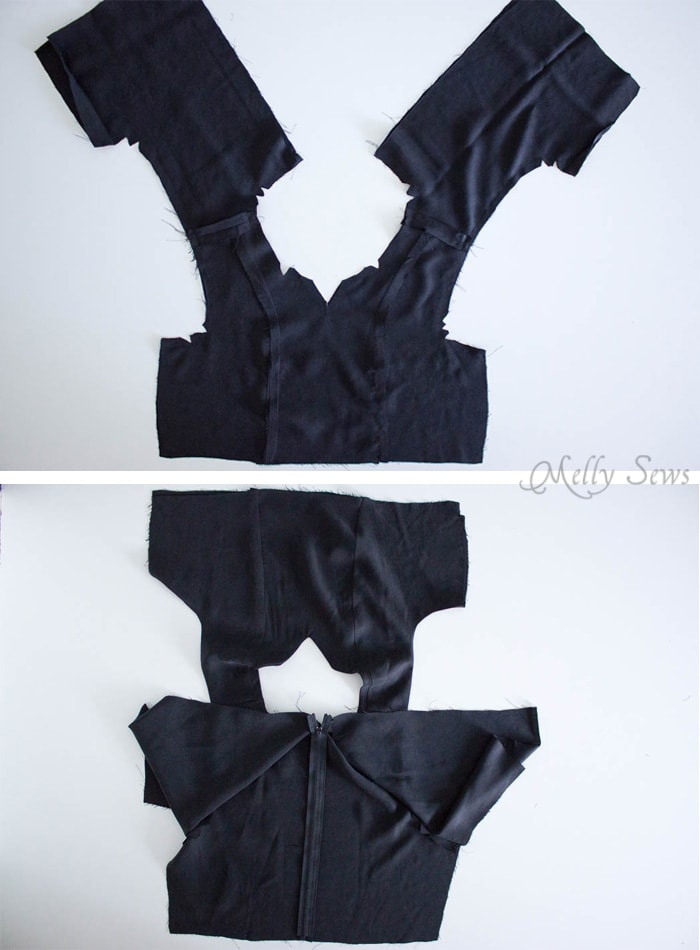 Step 2 - How to Sew a Sleeveless Dress - With a Lined Bodice - Sewing Tutorial by Melly Sews 
