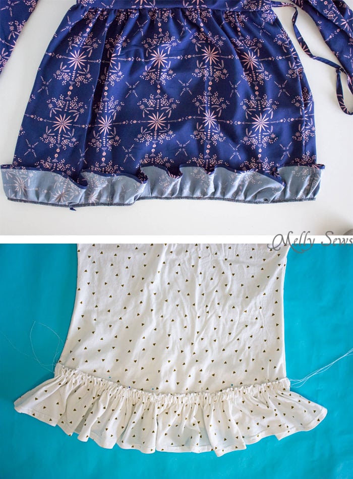 Two ways to sew on a ruffle - How to Add a Ruffle to a Garment - DIY Sewing Tutorial by Melly Sews 