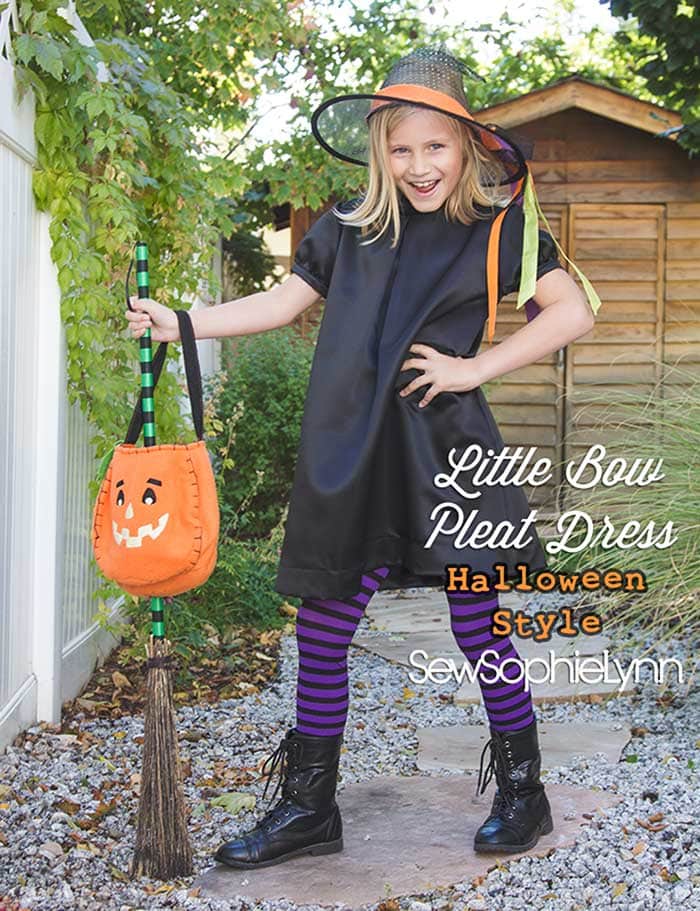 Little Bow Pleat Dress sewing pattern by Blank Slate Patterns sewn by SewSophieLynn