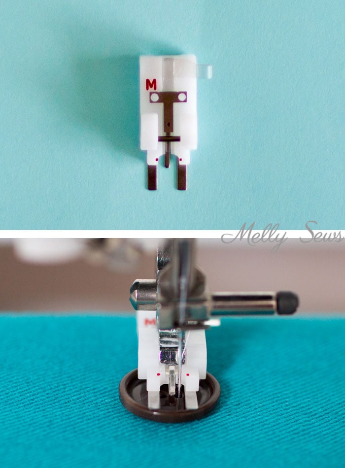 Button foot for sewing machine - How to Sew on a Button - Sew a Button on by hand for beginners or by machine with these tutorials from Melly Sews 