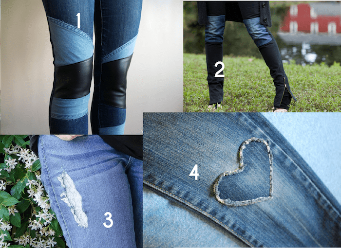 Creative Jeans Mending with Designer Flair - inspiration from Melly Sews