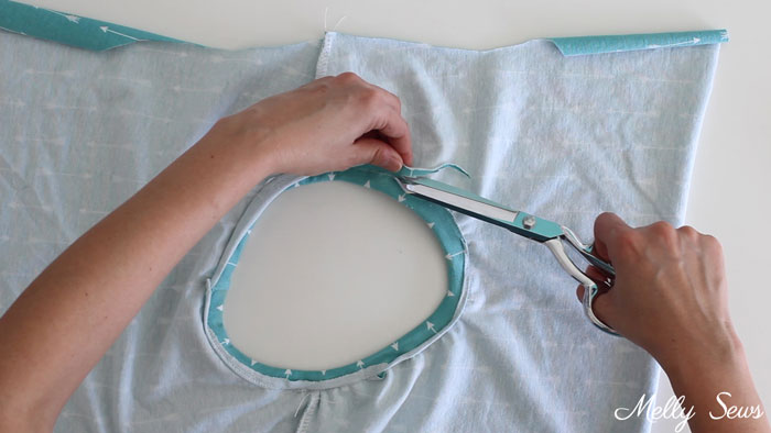 Trim Binding - 3 ways to sew a knit neckband - finish a knit neckline with one of these methods - video included! Melly Sews