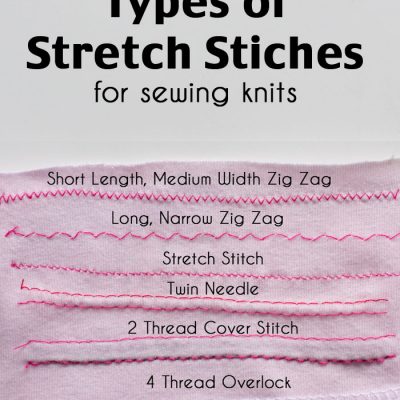 So much great information! Types of stitches used to sew knits - sewing with knits - Melly Sews