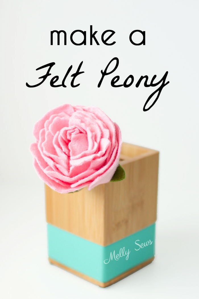 How to make a felt peony - felt flower tutorial by Melly Sews