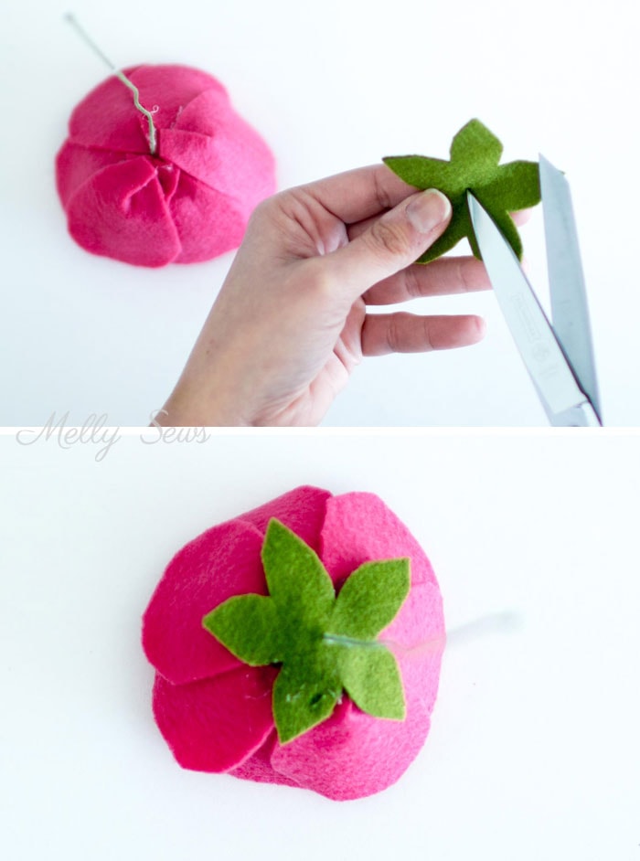 Step 5 - How to make a felt rose - felt flower tutorial by Melly Sews 