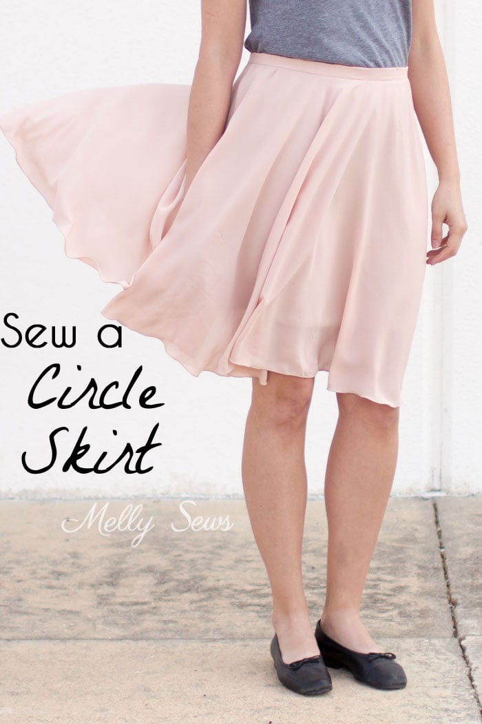 How to Sew a Circle Skirt - DIY Circle Skirt with a Waistband - Melly Sews