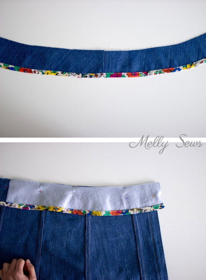 step 8 - Sew a Button Up Denim Skirt - Full Tutorial for this skirt in any size by Melly Sews