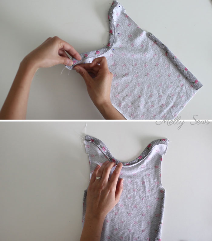 Step 2 - Sew a baby tshirt - super cute free pattern - would be an adorable baby gift! Tutorial and video from Melly Sews 