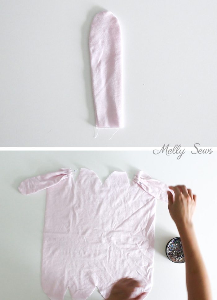 Step 2 - Sew a bunny hat - such a cute gift to sew for a baby! Tutorial from Melly Sews