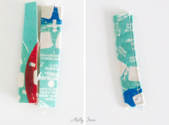 Step 2 - Sew a Snappy Pouch - Genius! Use Metal Measuring Tape as a Pouch Closure - Glasses Case Tutorial by Melly Sews 
