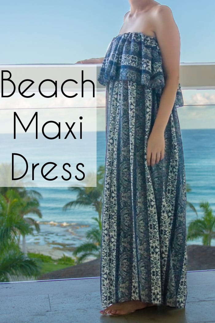 Ruffled Maxi Dress Beach Cover Up - So Simple to Sew - Melly Sews