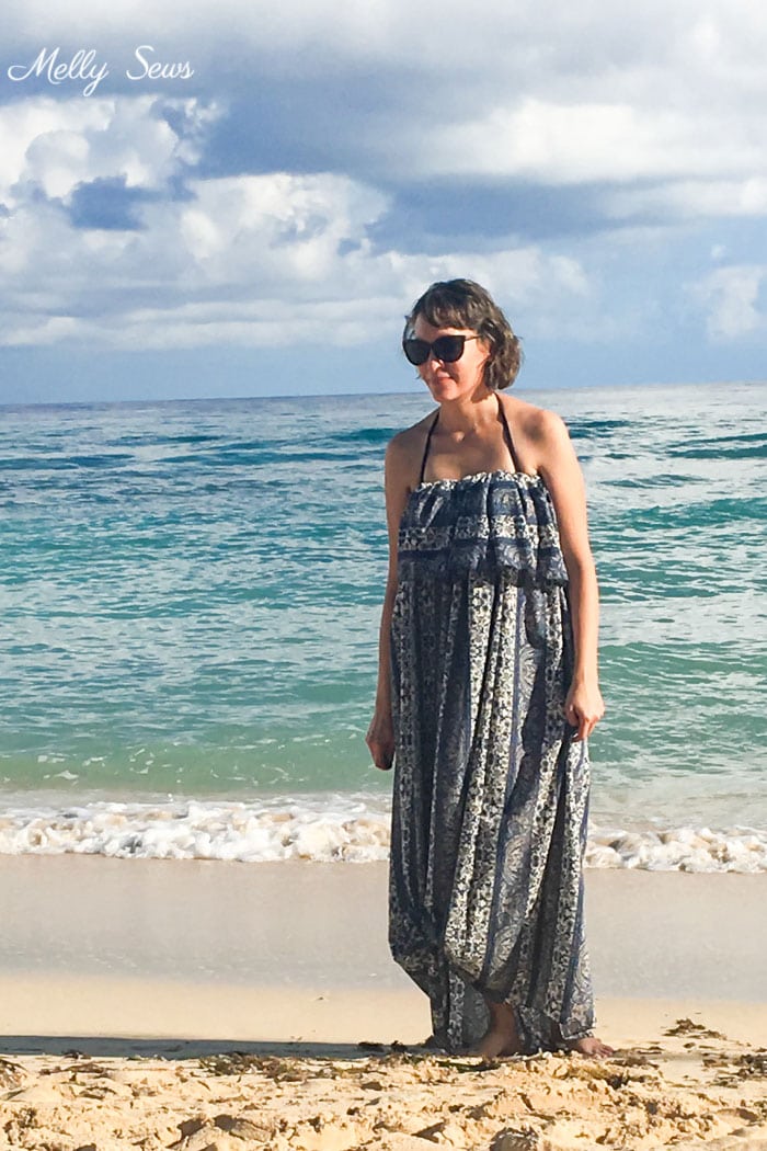Beach Maxi Dress Cover Up - Ruffled Maxi Dress Beach Cover Up - So Simple to Sew - Melly Sews