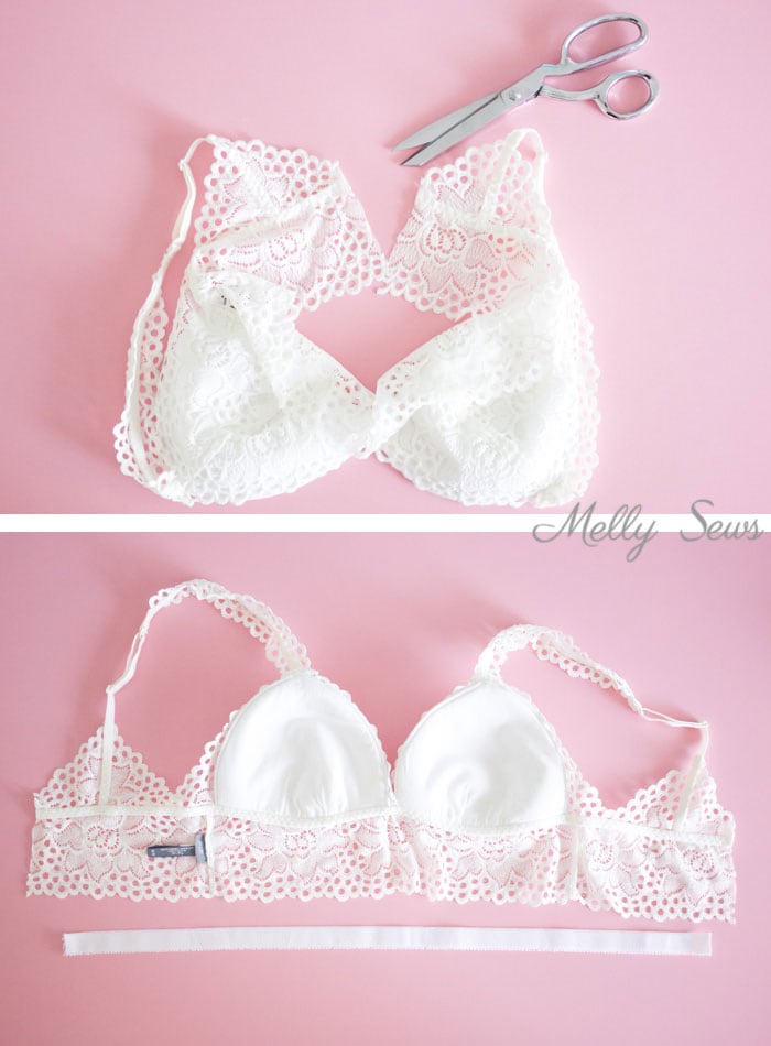 Step 1 - How to Make a Ready Made Bralette Fit Better - Bralettes for Larger Cup Sizes - Melly Sews