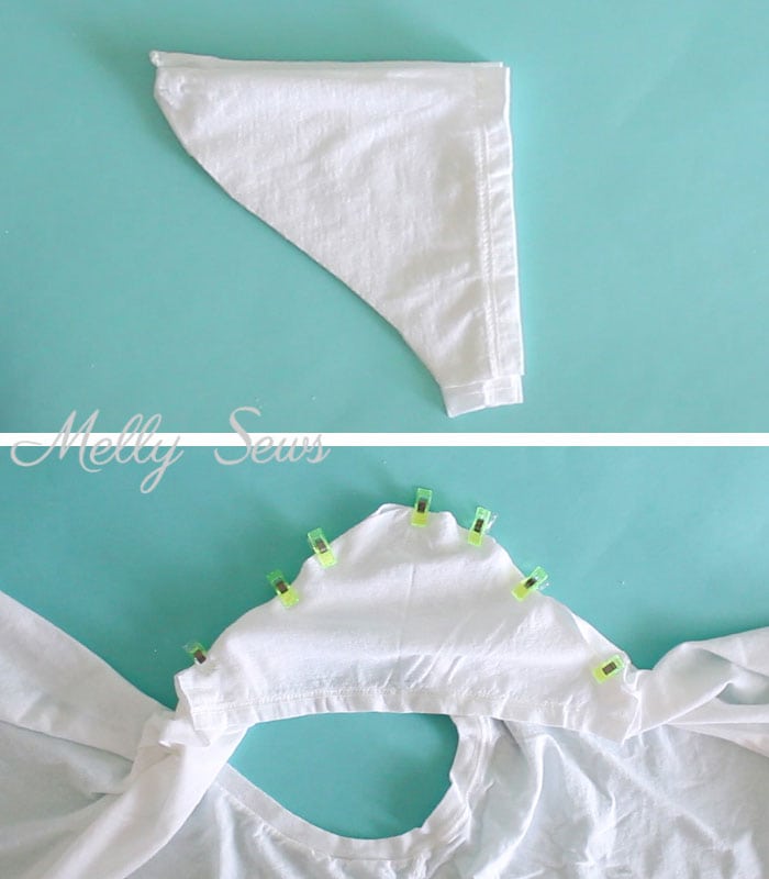 Step 2 - how to sew t-shirt sleeves