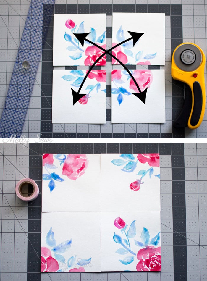 Step 2 - How to Make Pattern Repeats - Tutorial for Making Fabric Print Repeat - Melly Sews 