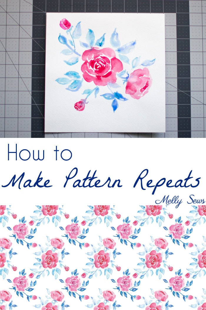How to Make Pattern Repeats - Tutorial for Making Fabric Prints - Melly Sews 